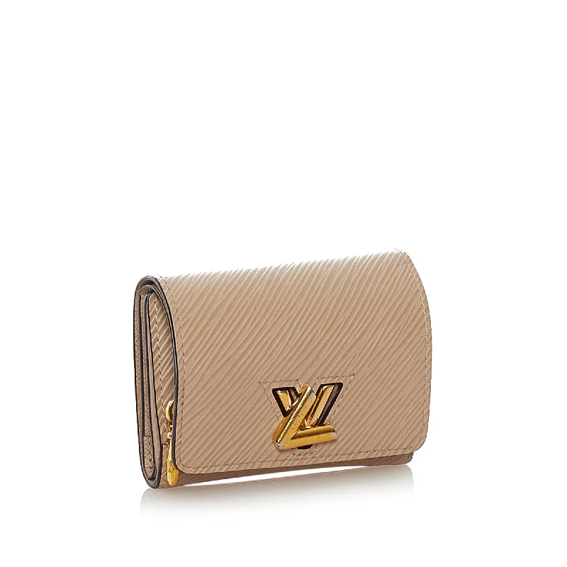 Louis Vuitton bags with a chain - link trim and a leather body for a modern edgeLouis Vuitton Epi Twist Compact Wallet (SHG-27533)