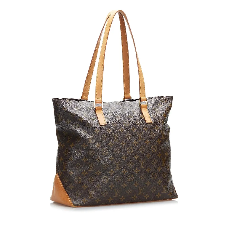 Louis Vuitton bags with a chain - link trim and a leather body for a modern edgeLouis Vuitton Monogram Cabas Mezzo (37517)