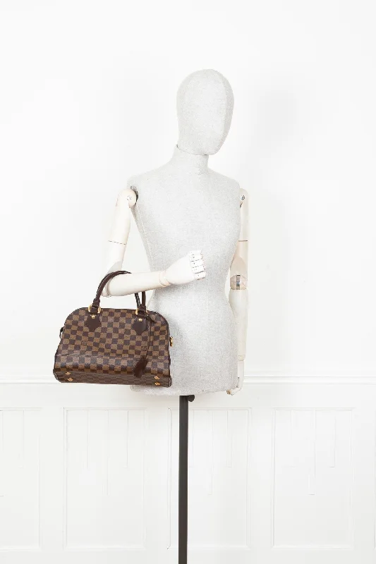 Louis Vuitton bags with a chain - link trim and a leather body for a modern edgeLOUIS VUITTON Duomo Bag Damier Ebène