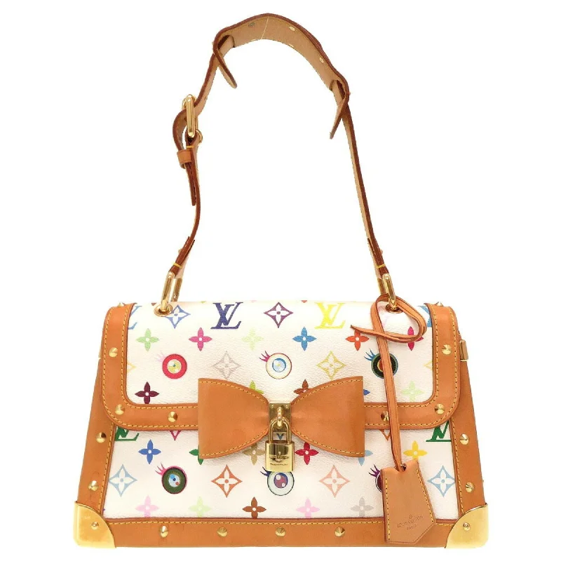 Louis Vuitton bags with a chain - link trim and a leather body for a modern edgeLouis Vuitton Eye Miss You Sack Mule Monogram Multicolor Blanc M92051 Handbag Bag White