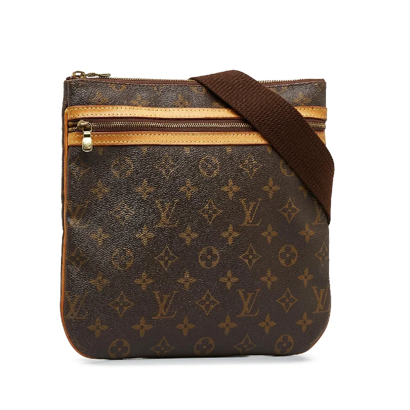 Louis Vuitton bags with a chain - link trim and a leather body for a modern edgeLouis Vuitton Monogram Bosphore Pochette (F20jX4)