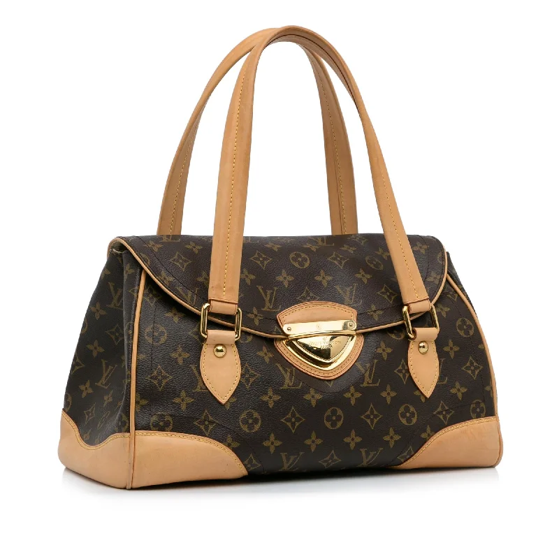 Louis Vuitton bags with a chain - link trim and a leather body for a modern edgeLouis Vuitton Monogram Beverly GM (HVtTmi)