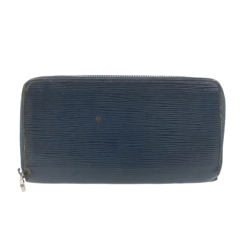 Louis Vuitton bags with a chain - link trim and a leather body for a modern edgeLOUIS VUITTON Epi Zippy Wallet Long Wallet Navy Blue M60307 LV Auth ar3608