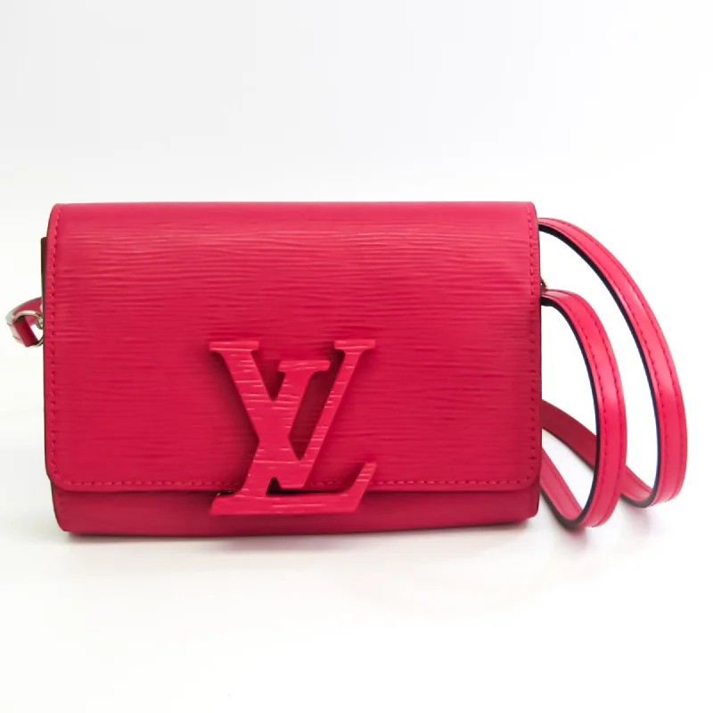 Louis Vuitton bags with a chain - link trim and a leather body for a modern edgeLouis Vuitton Epi Pochette Louise PM M42082 Women's Shoulder Bag Pivoine