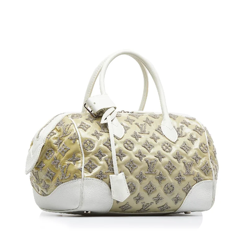 Louis Vuitton bags with a chain - link trim and a leather body for a modern edgeLouis Vuitton Monogram Bouclettes Speedy (voofdI)