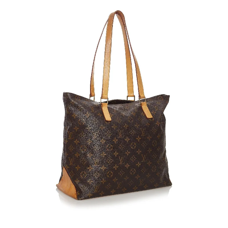 Louis Vuitton bags with a chain - link trim and a leather body for a modern edgeLouis Vuitton Monogram Cabas Mezzo (33198)