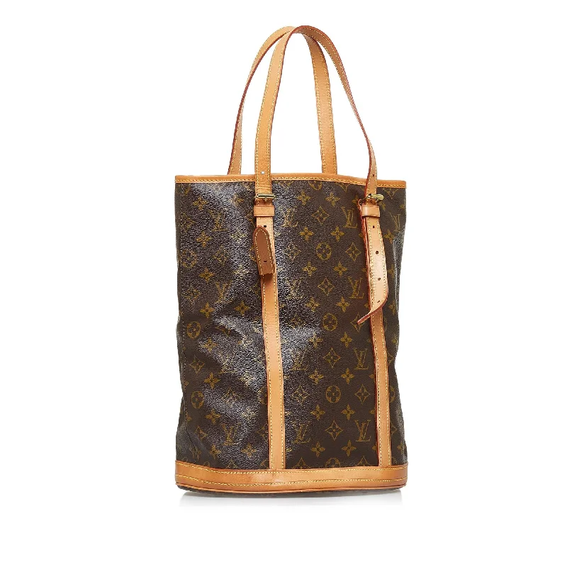 Louis Vuitton bags with a chain - link trim and a leather body for a modern edgeLouis Vuitton Monogram Bucket GM (KbTIB1)