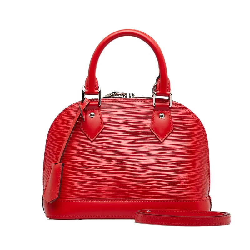 Louis Vuitton bags with a chain - link trim and a leather body for a modern edgeLouis Vuitton Epic Alma BB Handbags Shoulder Bag 2WAY M41160 Coquimbo Red Leather  Louis Vuitton