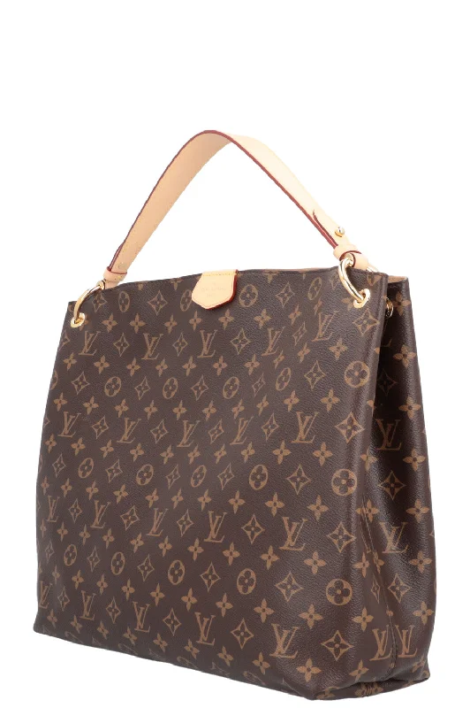 Louis Vuitton bags with a chain - link trim and a leather body for a modern edgeLOUIS VUITTON Graceful MM Monogram Canvas