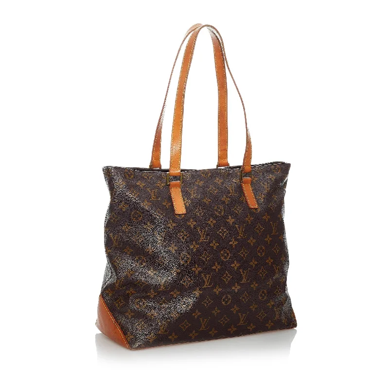 Louis Vuitton bags with a chain - link trim and a leather body for a modern edgeLouis Vuitton Monogram Cabas Mezzo (30366)