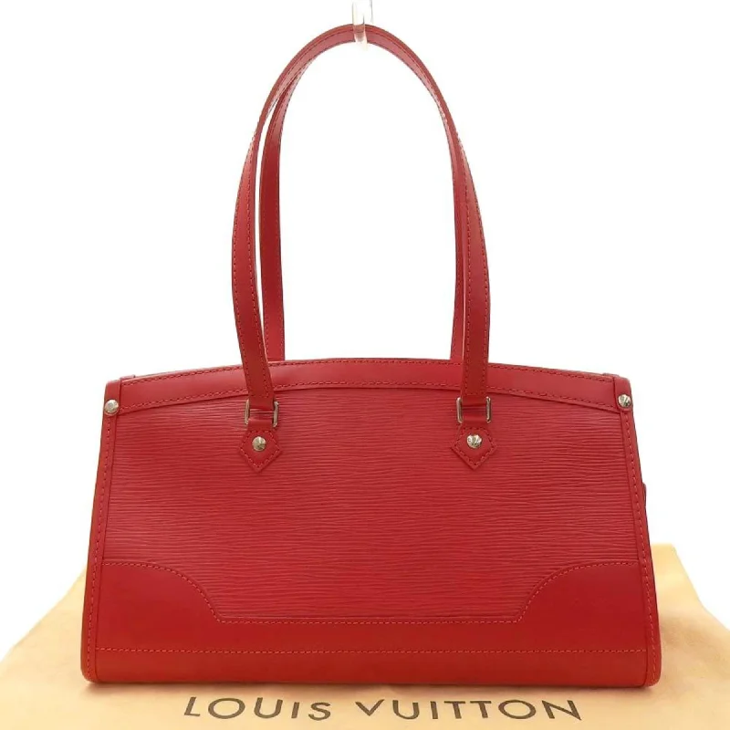 Louis Vuitton bags with a chain - link trim and a leather body for a modern edgeLouis Vuitton Epi Madeleine PM Shoulder Bag Red M5933E