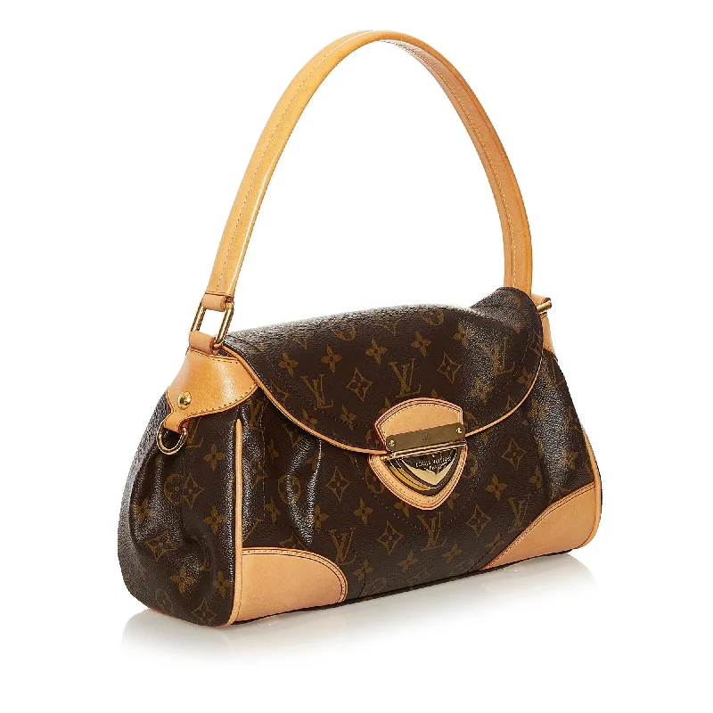 Louis Vuitton bags with a chain - link trim and a leather body for a modern edgeLouis Vuitton Monogram Beverly MM 36288)