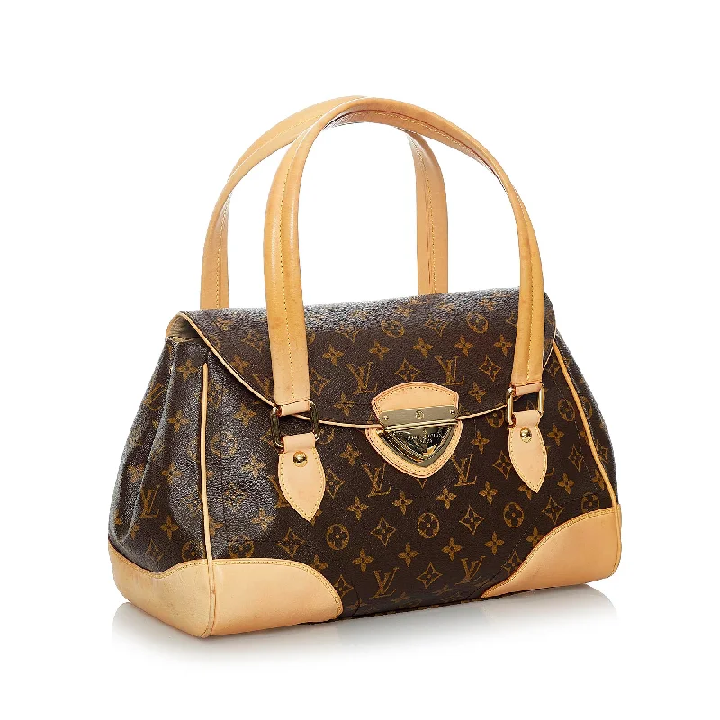 Louis Vuitton bags with a chain - link trim and a leather body for a modern edgeLouis Vuitton Monogram Beverly GM (29735)