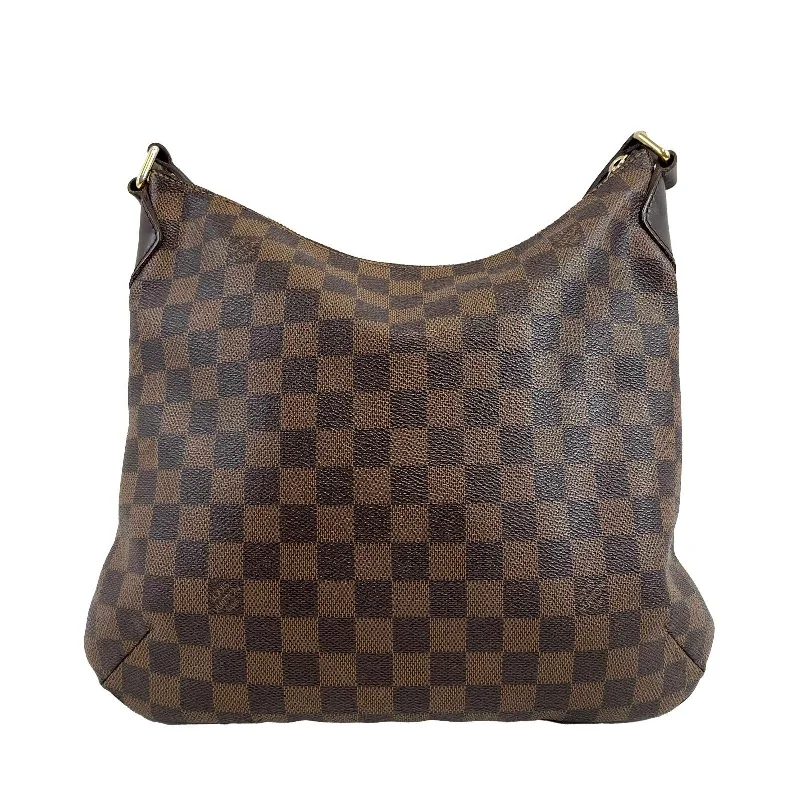 Louis Vuitton bags with a chain - link trim and a leather body for a modern edgeLOUIS VUITTON Excellent Damier Ebene Bloomsbury PM Brown Crossbody Bag