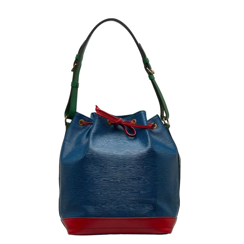 Louis Vuitton bags with a chain - link trim and a leather body for a modern edgeLouis Vuitton Epic Noir Tricolor Shoulder Bag M44082 Blue Red Green Leather  Louis Vuitton