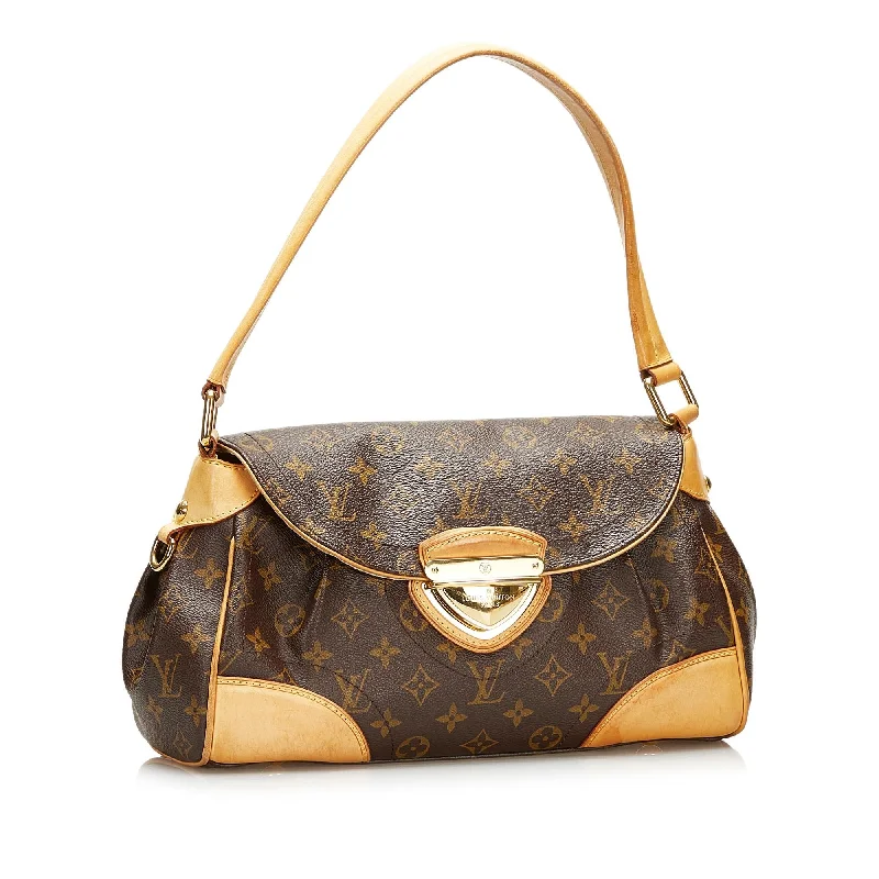 Louis Vuitton bags with a chain - link trim and a leather body for a modern edgeLouis Vuitton Monogram Beverly MM 35807)