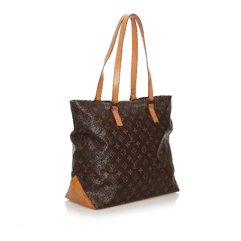 Louis Vuitton bags with a chain - link trim and a leather body for a modern edgeLouis Vuitton Monogram Cabas Mezzo (31449)