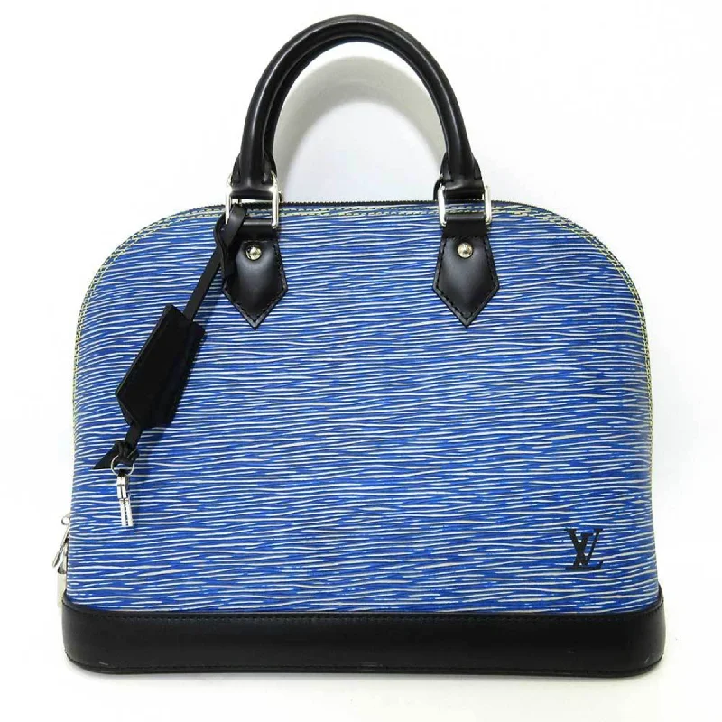 Louis Vuitton bags with a chain - link trim and a leather body for a modern edgeLouis Vuitton Alma PM Blue Handbag Women's Epi Denim M51052