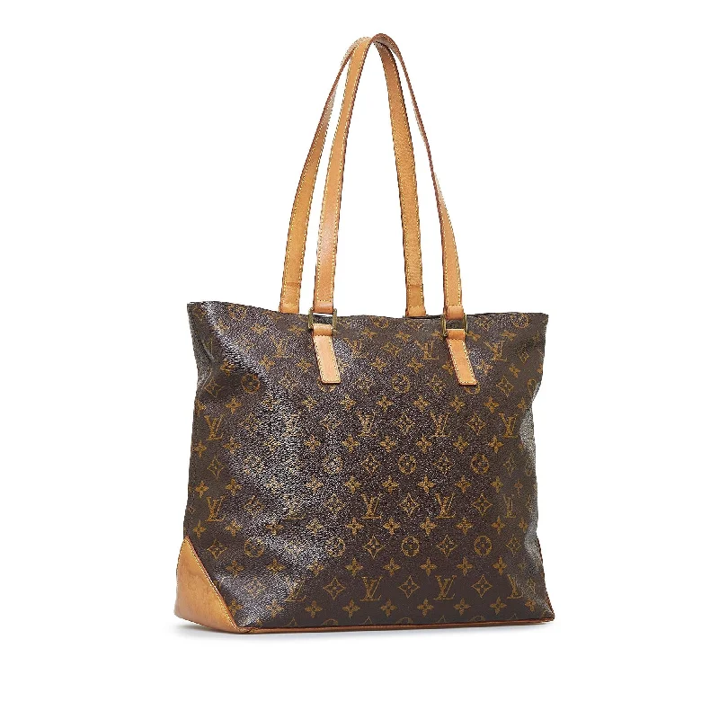 Louis Vuitton bags with a chain - link trim and a leather body for a modern edgeLouis Vuitton Monogram Cabas Mezzo (1RcFFo)