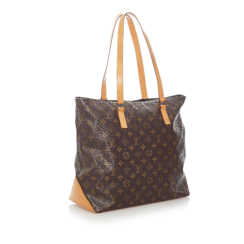 Louis Vuitton bags with a chain - link trim and a leather body for a modern edgeLouis Vuitton Monogram Cabas Mezzo (31886)