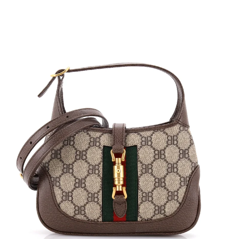 x Gucci The Hacker Project Jackie 1961 Hobo BB Coated Canvas Mini