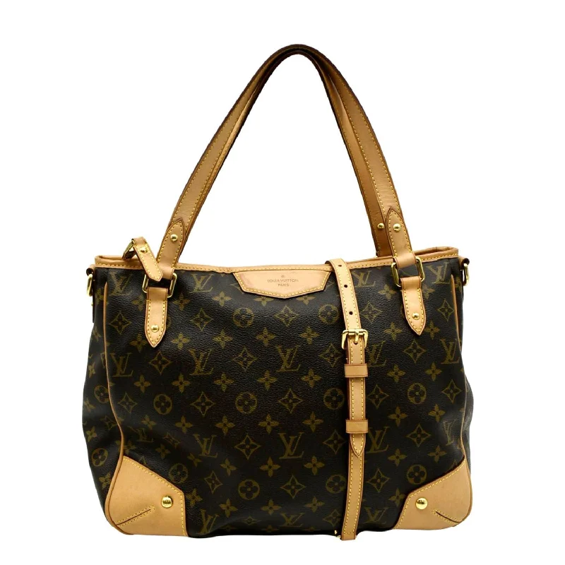 Louis Vuitton bags with a chain - link trim and a leather body for a modern edgeLOUIS VUITTON Estrela MM Monogram Canvas Shoulder Bag Brown