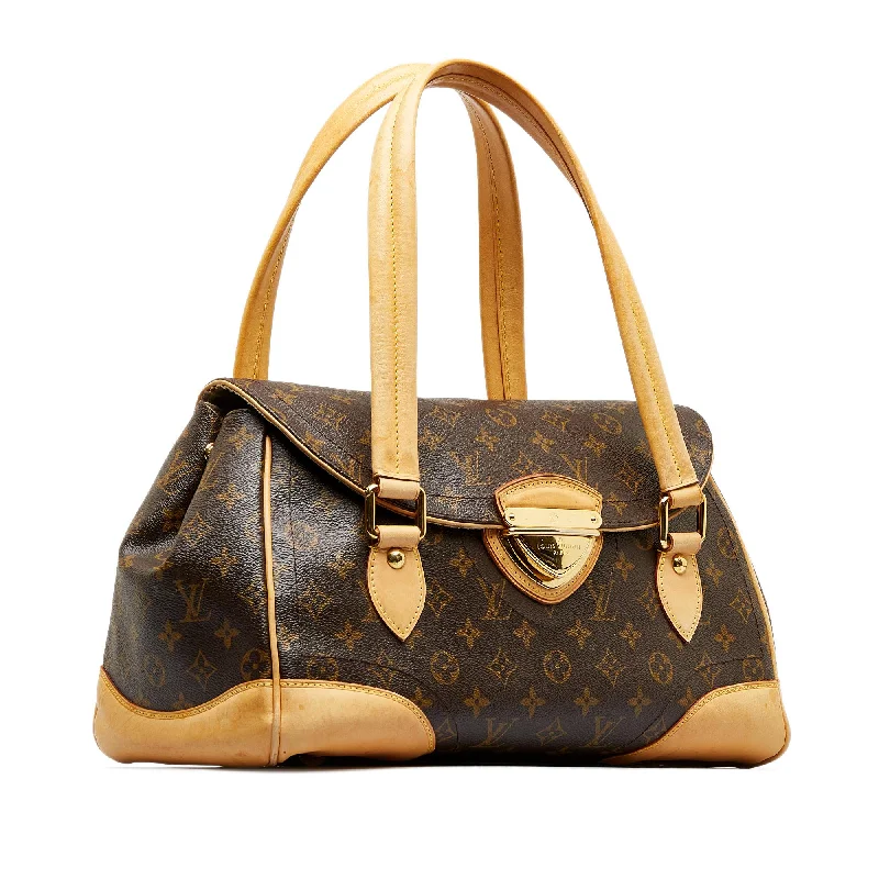 Louis Vuitton bags with a chain - link trim and a leather body for a modern edgeLouis Vuitton Monogram Beverly GM (cRy6UI)