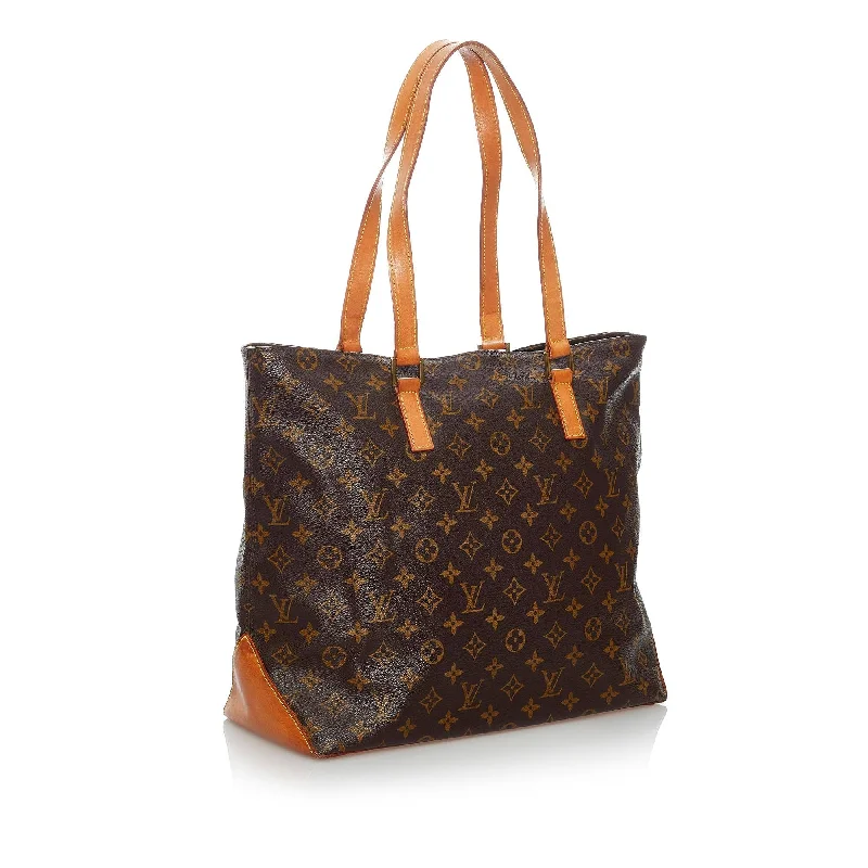 Louis Vuitton bags with a chain - link trim and a leather body for a modern edgeLouis Vuitton Monogram Cabas Mezzo (29951)