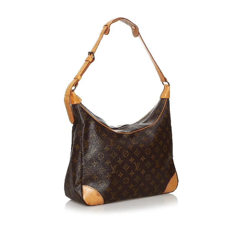 Louis Vuitton bags with a chain - link trim and a leather body for a modern edgeLouis Vuitton Monogram Boulogne GM (30312)