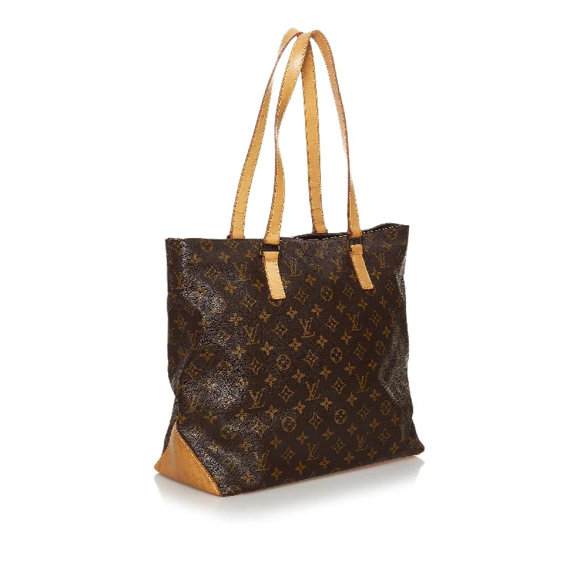 Louis Vuitton bags with a chain - link trim and a leather body for a modern edgeLouis Vuitton Monogram Cabas Mezzo (29891)