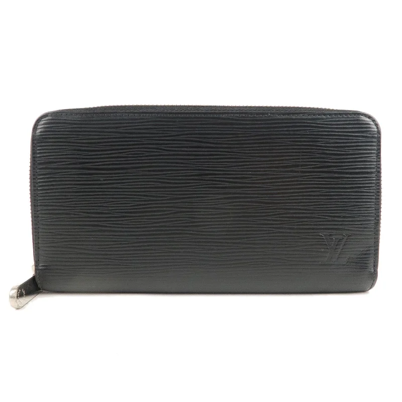 Louis Vuitton bags with a chain - link trim and a leather body for a modern edgeLouis Vuitton Epi Zippy Wallet Zip Round Long Wallet Black M61857