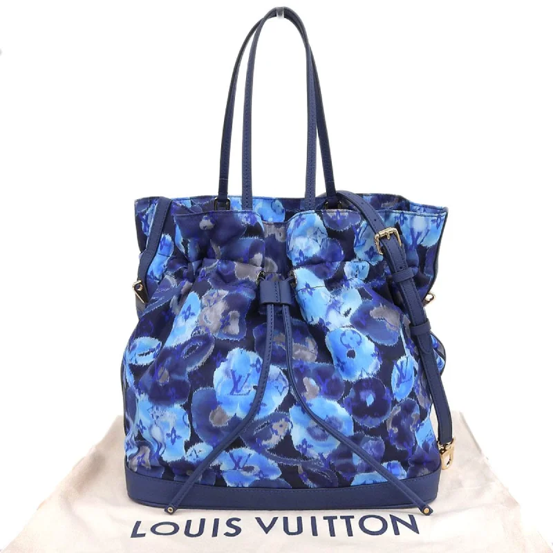 Louis Vuitton bags with a chain - link trim and a leather body for a modern edgeLouis Vuitton Ikat Flower Noeful MM Drawstring Bag Shoulder 2WAY M94312