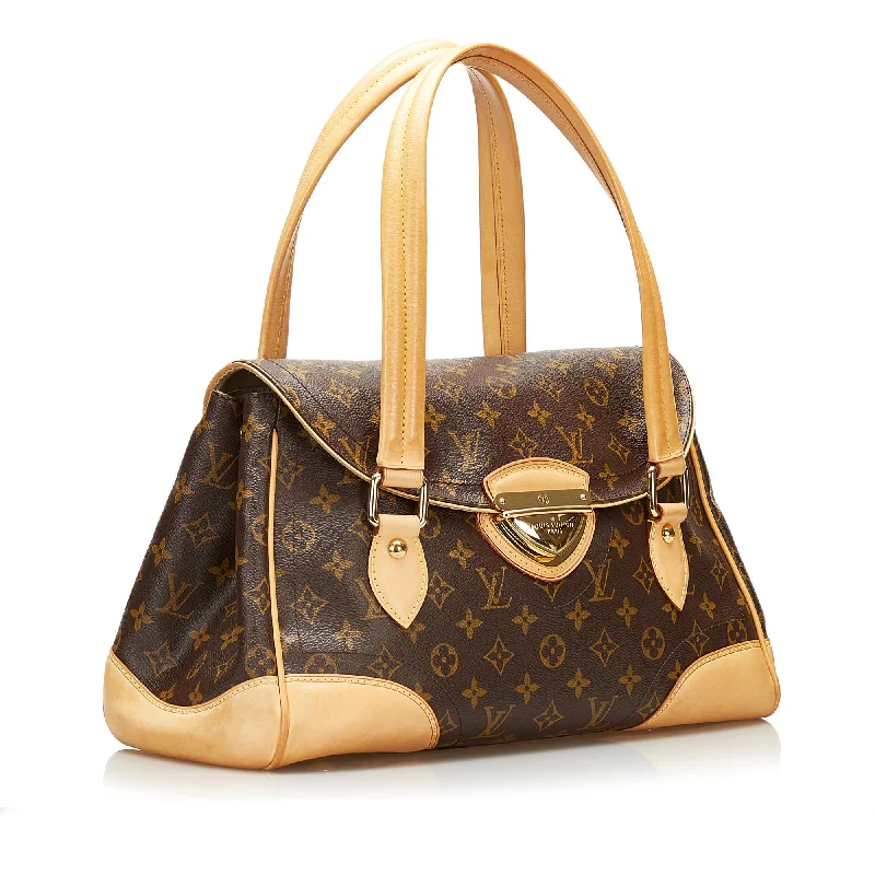 Louis Vuitton bags with a chain - link trim and a leather body for a modern edgeLouis Vuitton Monogram Beverly GM (35902)