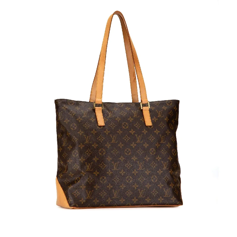 Louis Vuitton bags with a chain - link trim and a leather body for a modern edgeLouis Vuitton Monogram Cabas Mezzo (1X5uEz)