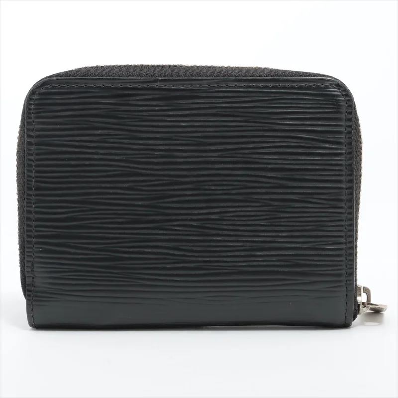 Louis Vuitton bags with a chain - link trim and a leather body for a modern edgeLouis Vuitton Epi Zippy Coin Purse Black