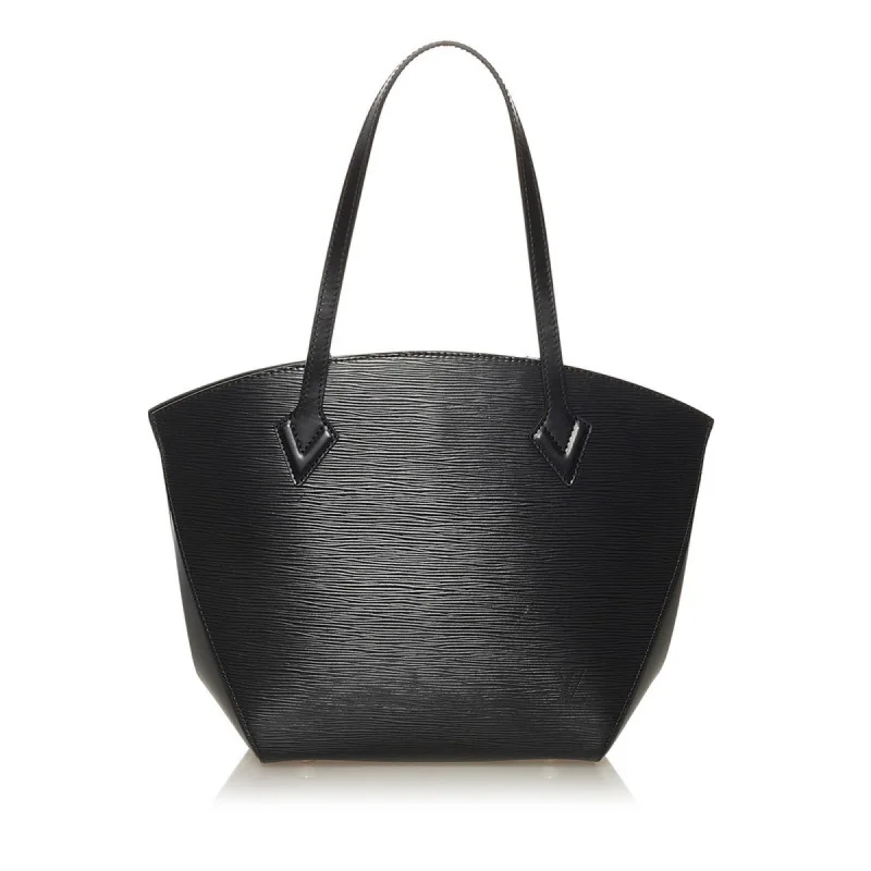 Louis Vuitton bags with a chain - link trim and a leather body for a modern edgeLouis Vuitton Epi Saint-Jacques Tote Bag M50042 Noir Black Leather Ladies LOUIS VUITTON