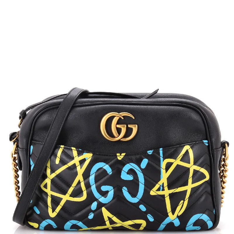 GG Marmont Shoulder Bag GucciGhost Matelasse Leather Medium