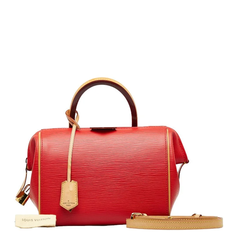 Louis Vuitton bags with a chain - link trim and a leather body for a modern edgeLouis Vuitton Epic Dog BB Handbag Shoulder Bag 2WAY M93249 Red Leather  Louis Vuitton