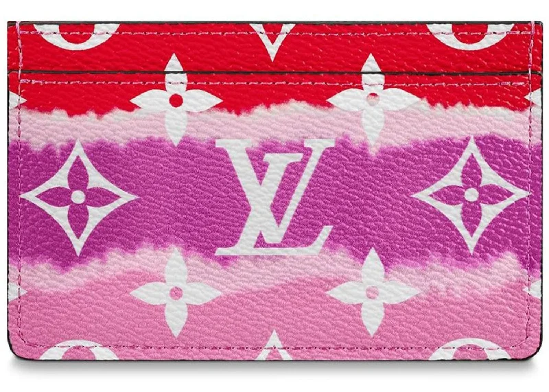 Louis Vuitton bags with a chain - link trim and a leather body for a modern edgeLouis Vuitton Escale Card Holder