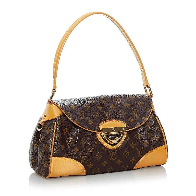 Louis Vuitton bags with a chain - link trim and a leather body for a modern edgeLouis Vuitton Monogram Beverly MM (29608)