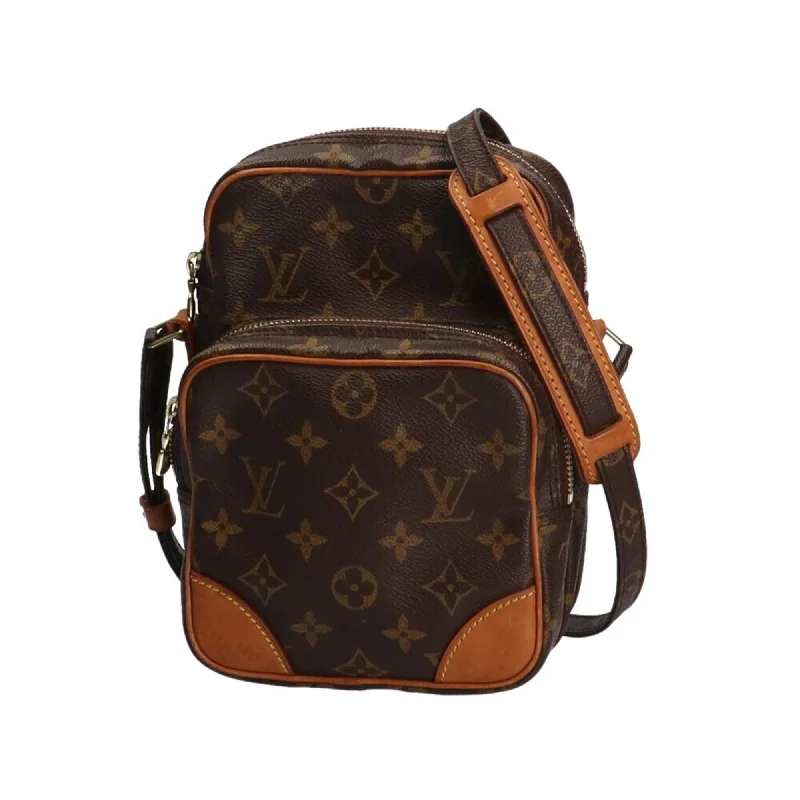 Louis Vuitton bags with a chain - link trim and a leather body for a modern edgeLouis Vuitton Amazon Monogram Shoulder Bag Ladies