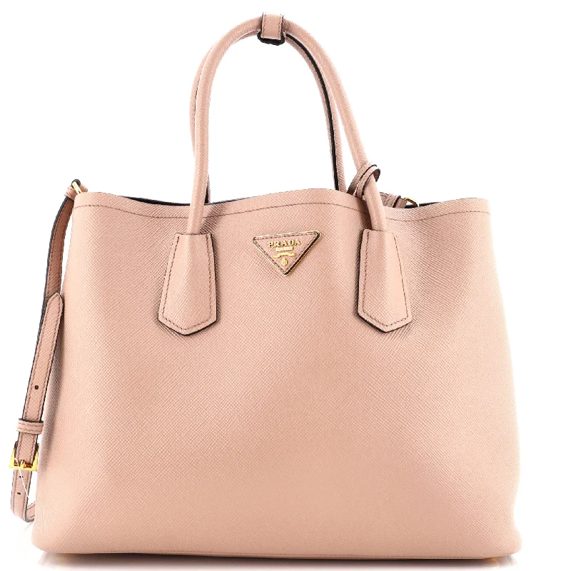 Cuir Double Tote Saffiano Leather Medium