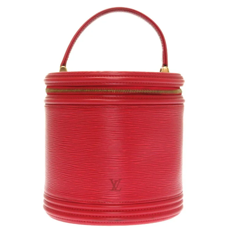 Louis Vuitton bags with a chain - link trim and a leather body for a modern edgeLouis Vuitton Epi Cannes Castilean Red M48037 Handbag Bag