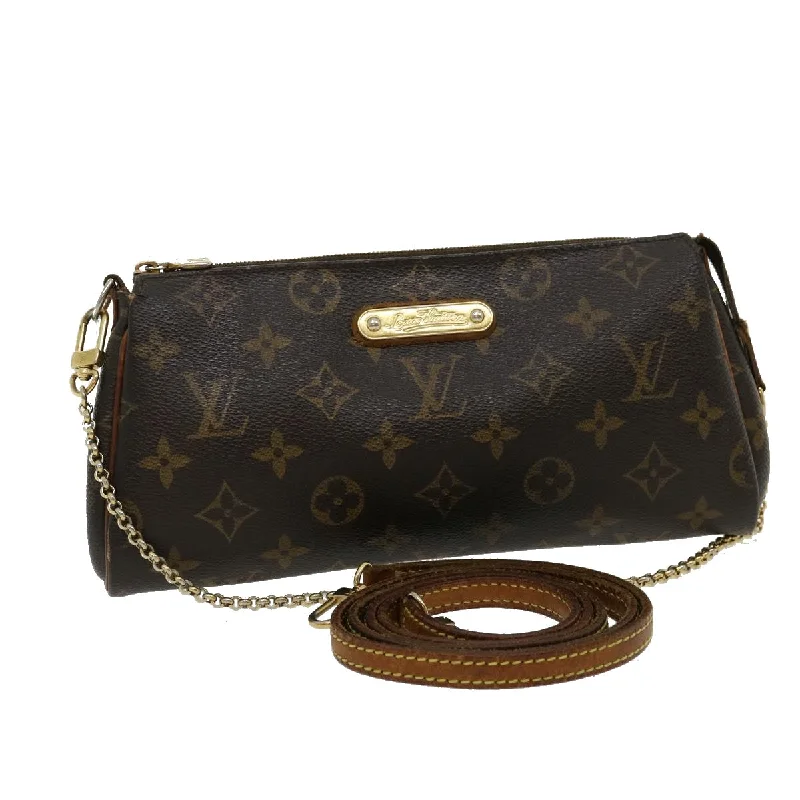 Louis Vuitton bags with a chain - link trim and a leather body for a modern edgeLouis Vuitton Eva Shoulder Bag Lv