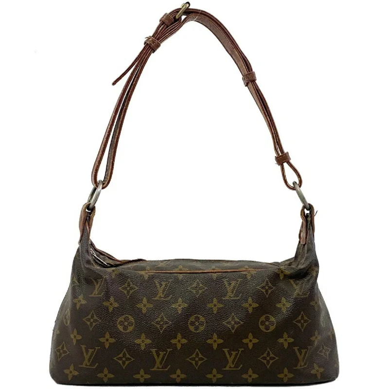 Louis Vuitton bags with a chain - link trim and a leather body for a modern edgeLouis Vuitton Bag Boulogne Brown Monogram LOUIS VUITTON Sack Sport Pig Leather Ladies