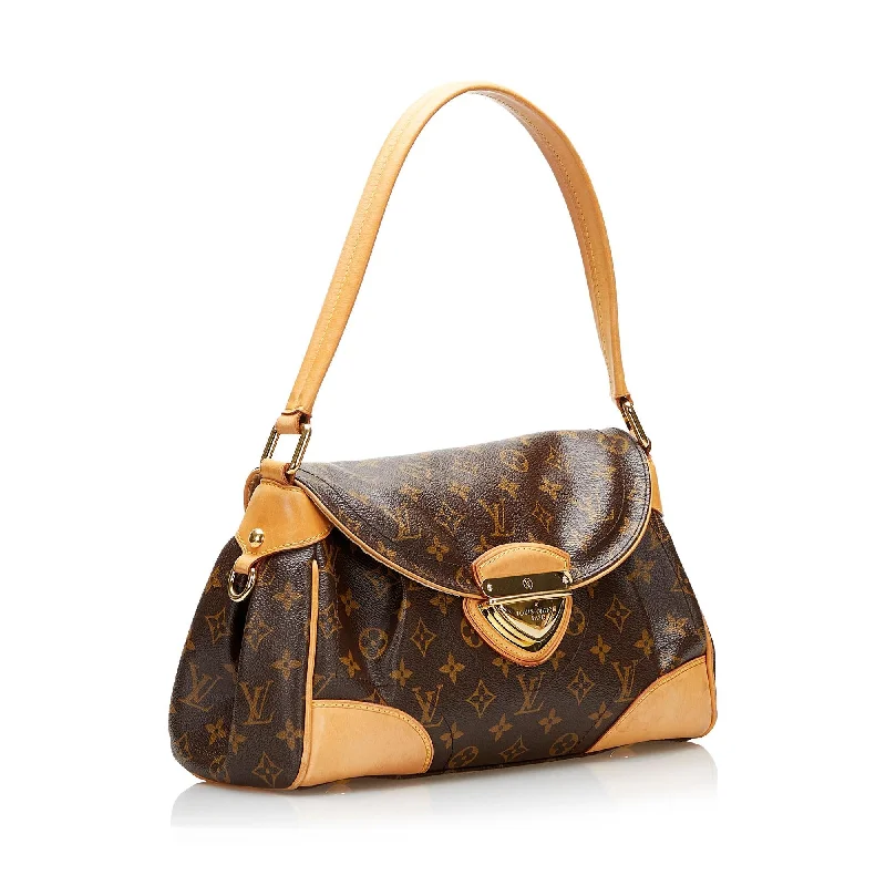 Louis Vuitton bags with a chain - link trim and a leather body for a modern edgeLouis Vuitton Monogram Beverly MM (37851)