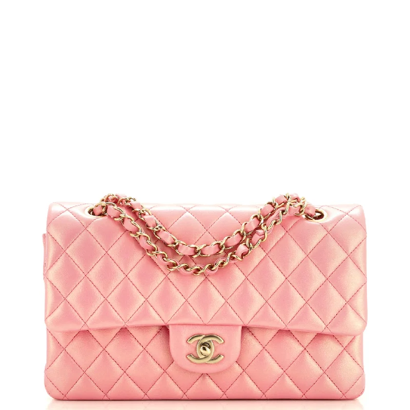 Classic Double Flap Bag Quilted Iridescent Lambskin Medium