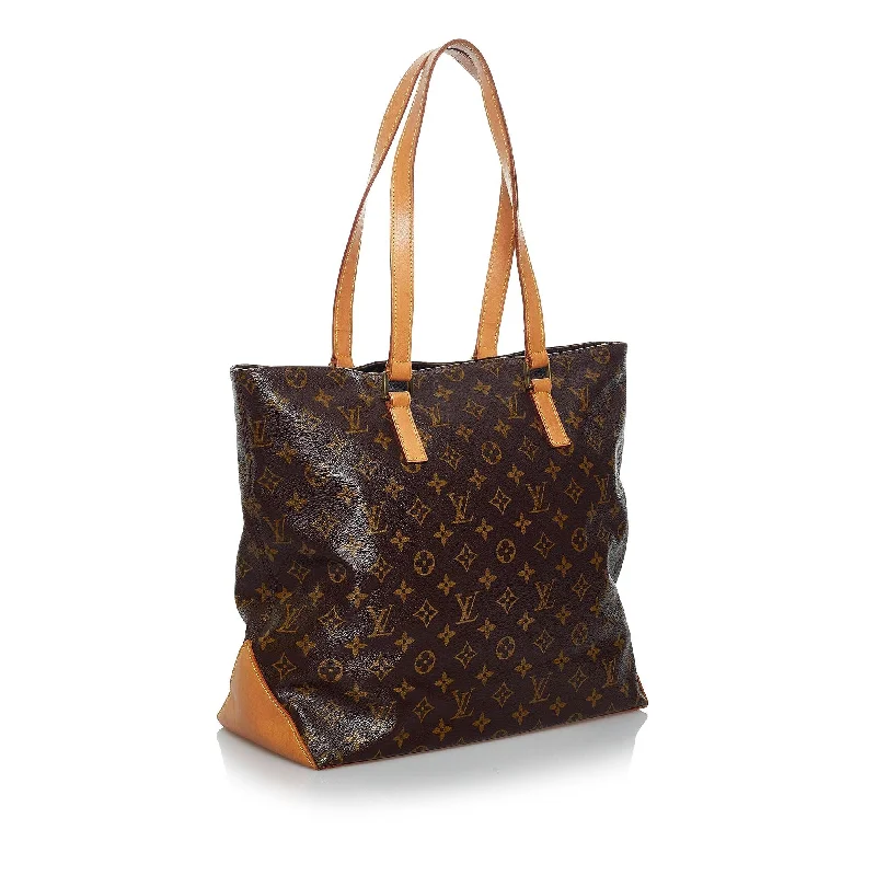 Louis Vuitton bags with a chain - link trim and a leather body for a modern edgeLouis Vuitton Monogram Cabas Mezzo (36724)