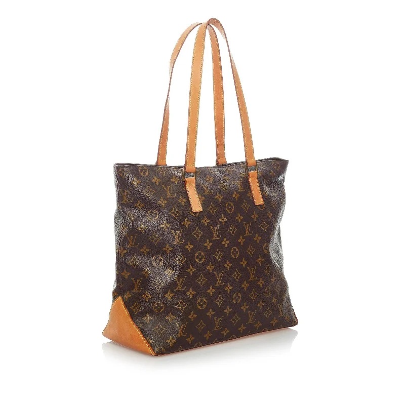 Louis Vuitton bags with a chain - link trim and a leather body for a modern edgeLouis Vuitton Monogram Cabas Alto 34796)