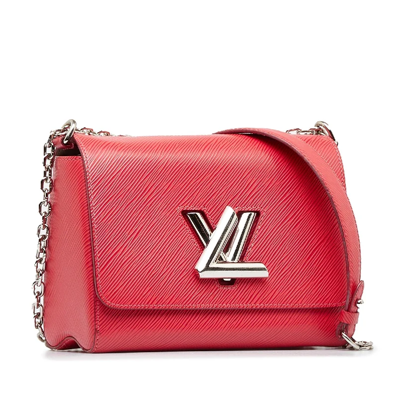 Louis Vuitton bags with a chain - link trim and a leather body for a modern edgeLOUIS VUITTON Epi Twist MM Crossbody Bag